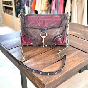Rebecca Minkoff MAC Crossbody Chain Multicolor Leather Red Brown Y2K Handbag Bag
